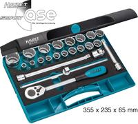 Hazet Socket Set 12.5mm 1/2" - Traction Profile 23 Pieces 900AZ