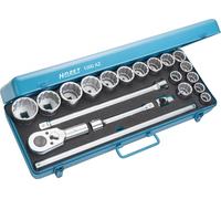 Hazet Socket Set 20mm 3/4" Outside Double Hex 21 Pieces 1000AZ