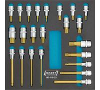 Hazet Socket Set 23 Pieces 12.5mm 1/2" Multi-tooth XZN 163-119/23