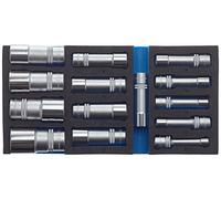 Hazet Socket Set 12.5mm 1/2" External Hex Traction Profile 15 Pieces