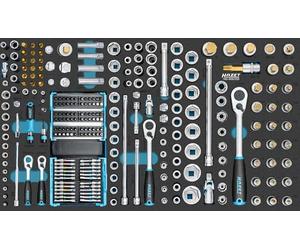 HAZET Socket Spanner Set 163-606/259, 259 Pieces, 0.6 x 3.5-1.2 x 8 mm, 3-32 mm, E4-E24, M5-M18, PH1-PH2, PZ1-PZ2, T15-T60, with Reversible Ratchets, Hexagon, Torx, SmartCase