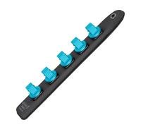 Hazet Socket Strip 900-SR/5 I Magnetic Base with 5 Slots and Robust Twist Lock Drive Square 12.5 mm (1/2 Inch) I Flexible Plastic Socket Strip for Socket Spanner