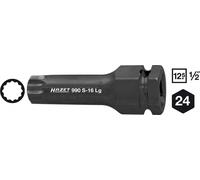 Hazet Socket Wrench Insert 18mm Multi-tooth XZN 1/2" 12.5mm 75mm Long 990S-18L