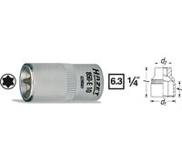 Hazet Socket Wrench Insert TORX® 6.3mm 1/4" Outside TORX® 850-E10