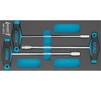 HAZET Socket Wrench Set With T-Handle No. 163-122/3 External Hexagon SW 8/10/13