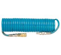 Tubo spiralato HAZET 9040-7, tubo in poliuretano altamente flessibile con lunghezza di 7,62 m, filettatura di connessione all'aria da 12,91 mm e pressione di esercizio di 10 bar adatto