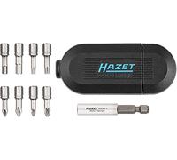 HAZET Stainless Steel Bit Set 2260X/10N | 10 Pieces, Drive: Hexagonal 6.3 mm (1/4 Inch) with Adaptor Suitable for Drills and Cordless Screwdrivers | Mobile Tool Box Made in Germany