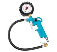 HAZET tire pressure gauge 9041G-1 I Calibrated, readable, pressure gauge measuring range: 0-145 psi, hose length: 100cm/39.37 inches, diameter: 3.15 inches | For car, etc.