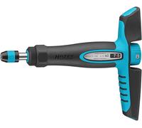 Hazet Torque Screwdriver 6005CT-100, 1/4 Inch with Cross Handle, 4-10 Nm, 6% Accuracy, 198 mm Length, Switchable Right/Left, Freewheel Mechanism, Ergonomic