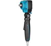 HAZET Twin Turbo Compressed Air Impact Wrench 9012ATT | Max. Release Torque 550 Nm, Square 12.5 mm | Angled for Actuating Brake Caliper Fittings and Hard to Reach Screw Cases