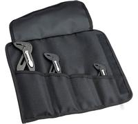 HAZET Universal Water Pump Pliers Set 760/3, 3 Pieces, 125/180/260 mm, with Quick Adjustment, Phosphated, Chrome Vanadium Steel, Includes Bag