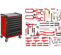 HAZET Workshop Cart With 7 Drawers In Red With 65 Tools 179NX-7/65ALU