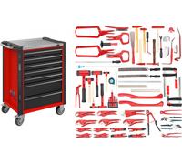HAZET Workshop Cart With 7 Drawers In Red With 65 Tools 179NX-7/65ALU