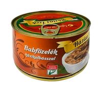 Hazias Izek Hungarian Beans Stew With Sausage 400G Savory Traditional Dish Hearty And Spicy, Product From Hungary Origin Pack Of 2