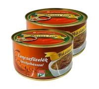 Hazias Izek Hungarian Lentil Stew With Sausage 400G Traditional Hungarian Lentil Dish With Smoky Sausage, Product From Hungary Origin Pack Of 2