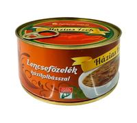 Hazias Izek Hungarian Lentil Stew With Sausage 400G Traditional Hungarian Lentil Dish With Smoky Sausage, Product From Hungary Origin Pack Of 1