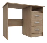 Hazlemere 3 Drawer Dressing Table - Oak On Express Delivery And Ready Assembled