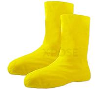 Hazmat Boot and Shoe Covers For Hazardous Materials - Explosives, Gases, Flammable Liquids, Peroxide and More - Large Yellow 12" Over the Shoe Protectors - by Xpose Safety