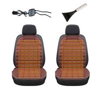 Hazomeu Super warmer , Snow shovel included, Car Seat Pad, It Is the Warmest Gift for Drivers in Winter,Brown-two-seater
