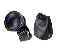 Haztholf 0.45X Ultra Wide Angle Phone Camera Lens + 12.5X Macro Lens Universal Clip On Camera Lens for Most Smartphones Black