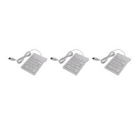 Haztholf 3 x Mini USB Wired Numeric Keypad 18 Keys for Accounting Teller Laptop Android Notebook Tablets PC (White)