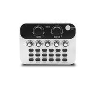 Haztholf V8 Mini Live Sound Card, Audio Interface, Podcast Mixer Suitable for PC, Computer, Phone, Broadcast, Recording, Effects, Easy to Use and