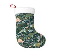 HAZURE Cute Dinosaur Christmas Stocking Large 18" Personalised Print Fluffy Hanging Christmas Decorations Stocking