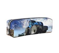 HAZURE Farm Tractor Cute Pencil Case,Makeup Bag with Zipper Print Leather for Women Men