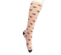 Hazy Blue Animal Lovers Womens Welly Socks Highland Cow Duck Horse Hedge hog Dog Pattern Size 3-8 (UK, Numeric, 3, 8, Regular, Regular, Peach/Blk Bee)