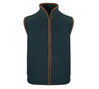 Hazy Blue Bentley Mens Fleece Bodywarmer Gilet - Sleeveless Lightweight Casual Smart Waistcoat Vest Jacket - Full Zip - STEEL BLUE - M