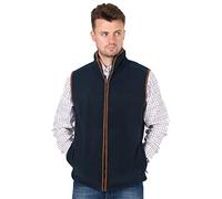 Hazy Blue Bentley Mens Fleece Bodywarmer Gilet - Sleeveless Lightweight Casual Smart Waistcoat Vest Jacket - Full Zip - NAVY - XL