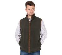Hazy Blue Bentley Mens Fleece Bodywarmer Gilet - Sleeveless Lightweight Casual Smart Waistcoat Vest Jacket - Full Zip - GREEN - S