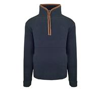 Hazy Blue Hamilton Men's Half Zip Fleece Sweater | Long Sleeve Pullover Jumper Country Clothing for Men