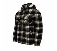 Hazy Blue Logan Mens Fleece Lined Lumberjack Flannel Shirt Long Sleeve Checked (UK, Alpha, M, Regular, Regular, Black)