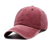 Hazy Blue Luca Stonewash Denim Cap - Unisex Adjustable Baseball Hat for Women & Men | 100% Cotton Sports Cap with Sweatband, Breathable 6-Panel Design for Running, Golf & Casual Wear