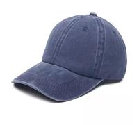 Hazy Blue Luca Stonewash Denim Cap - Unisex Adjustable Baseball Hat for Women & Men | 100% Cotton Sports Cap with Sweatband, Breathable 6-Panel Design for Running, Golf & Casual Wear