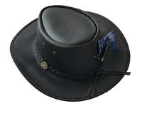 Hazy Blue Melbourne Australian Waterproof Leather Hat - Bute Style - Brown (2XL 61CM)