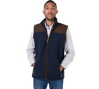 Hazy Blue Mens Fleece Jacket Zip Up Work Coat Denton Country Heavy Duty Light Weight Green Navy Outdoor Gilet Vest Jumper - Navy - M