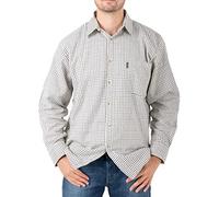 Hazy Blue | Mens Long Sleeve Country Shirt | Casual Check Outdoor Linen Winter Cotton Farming Shooting Fishing Hiking Walking Checked Farm Button Up Shirt (3XL, Hexham Blue)