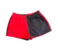 Hazy Blue Nelson - Coloured Block Shorts, Unisex Sports and Leisure - Mens Shorts/Womens Shorts (UK, Alpha, M, Regular, Regular, Red/Black)