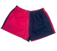 Hazy Blue Nelson - Coloured Block Shorts, Unisex Sports and Leisure - Mens Shorts/Womens Shorts (UK, Alpha, M, Regular, Regular, Cerise/Black)