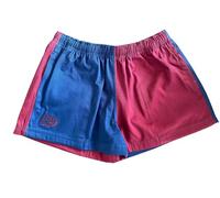 Hazy Blue Nelson - Coloured Block Shorts, Unisex Sports and Leisure - Mens Shorts/Womens Shorts (UK, Alpha, M, Regular, Regular, Burgundy/Navy)