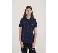 Hazy Blue Pippa Womens Horse Shoe Short Sleeve Polo Shirt - Navy