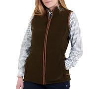Hazy Blue Premium Womens Sofia Fleece Gilet | Waistcoat | Bodywarmer | Classic Fit Warm Country Gilet Jacket - Khaki - 16