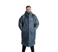 Hazy Blue Waterproof Unisex Changing Robe -Oversized Change Robe Coat with Sherpa Lining - Hooded Jacket for Adults