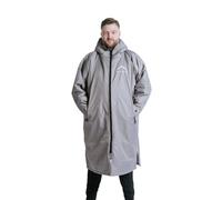 Hazy Blue Waterproof Unisex Changing Robe -Oversized Change Robe Coat with Sherpa Lining - Hooded Jacket for Adults