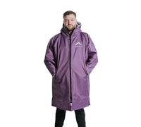 Hazy Blue Waterproof Unisex Changing Robe - Oversized Change Robe Coat with Sherpa Lining - Hooded Jacket for Swimming, Surfing Adult(UK, Alpha, M, Regular, Regular, Purple)