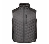 Hazy Blue Windermere Mens Quilted Hybrid Gilet with Fleece Collar, Regular Fit (UK, Alpha, S, Regular, Regular, Khaki Brown)