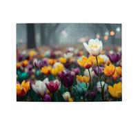 Hazy Sea Of â€‹â€‹Flowers Horizontal Wooden Puzzle 500 Pcs Develop Hands-on Skills for Relax and Parent-Child Interaction