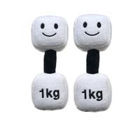 Hazza Toyz Plush Toy Dumbbell - Suitable For Newborn Babies - Very Cute Soft Toy - Plush Toys for Babies Infant Girls Boys Baby Gift (Lamby Black and White Double Pack)